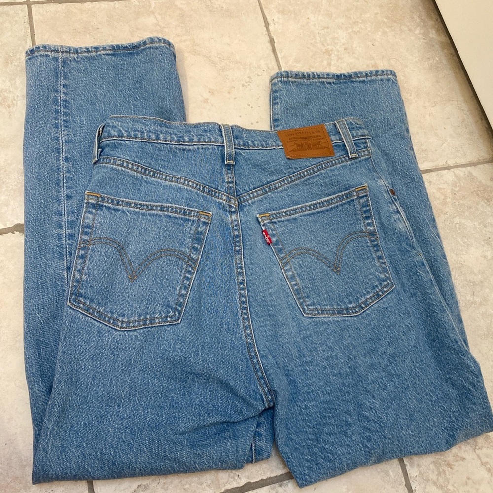 Levis wide leg rib cage jeans